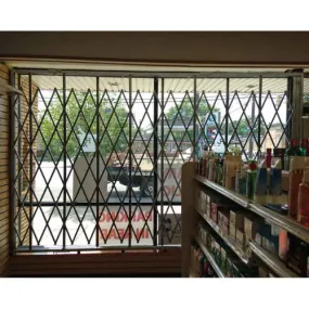 Illinois Engineered Products HYDP1470 Storefront Security Gate - 14' W x 7' H, w/ Folding Top & Bottom